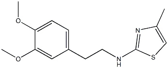 N-[2-(3,4-dimethoxyphenyl)ethyl]-4-methyl-1,3-thiazol-2-amine Struktur