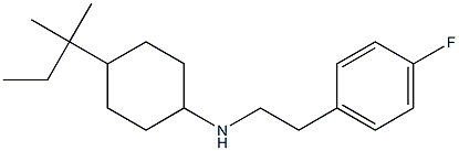 N-[2-(4-fluorophenyl)ethyl]-4-(2-methylbutan-2-yl)cyclohexan-1-amine Struktur