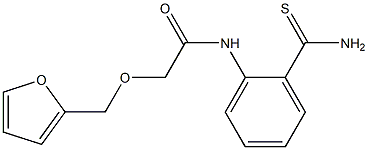 N-[2-(aminocarbonothioyl)phenyl]-2-(2-furylmethoxy)acetamide Struktur