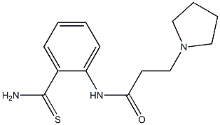 N-[2-(aminocarbonothioyl)phenyl]-3-pyrrolidin-1-ylpropanamide Struktur