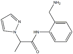 N-[2-(aminomethyl)phenyl]-2-(1H-pyrazol-1-yl)propanamide Struktur