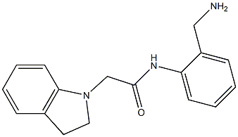 N-[2-(aminomethyl)phenyl]-2-(2,3-dihydro-1H-indol-1-yl)acetamide Struktur