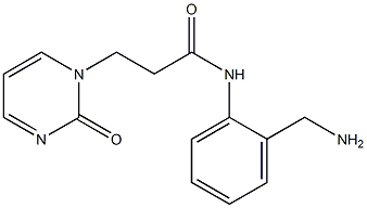 N-[2-(aminomethyl)phenyl]-3-(2-oxopyrimidin-1(2H)-yl)propanamide Struktur