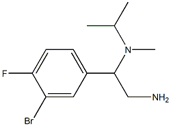 N-[2-amino-1-(3-bromo-4-fluorophenyl)ethyl]-N-isopropyl-N-methylamine Struktur