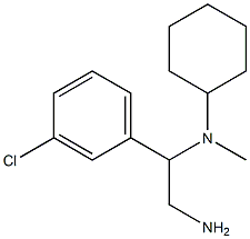 N-[2-amino-1-(3-chlorophenyl)ethyl]-N-methylcyclohexanamine Struktur