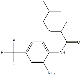 N-[2-amino-4-(trifluoromethyl)phenyl]-2-(2-methylpropoxy)propanamide Struktur