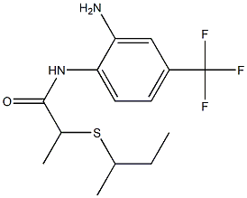 N-[2-amino-4-(trifluoromethyl)phenyl]-2-(butan-2-ylsulfanyl)propanamide Struktur