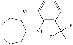 N-[2-chloro-6-(trifluoromethyl)phenyl]cycloheptanamine Struktur