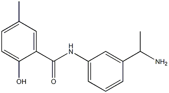 N-[3-(1-aminoethyl)phenyl]-2-hydroxy-5-methylbenzamide Struktur