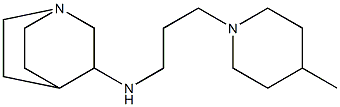 N-[3-(4-methylpiperidin-1-yl)propyl]-1-azabicyclo[2.2.2]octan-3-amine Struktur