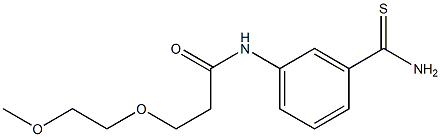 N-[3-(aminocarbonothioyl)phenyl]-3-(2-methoxyethoxy)propanamide Struktur