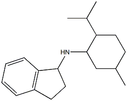 N-[5-methyl-2-(propan-2-yl)cyclohexyl]-2,3-dihydro-1H-inden-1-amine Struktur