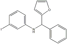 N-[furan-2-yl(phenyl)methyl]-3-iodoaniline Struktur