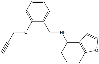 N-{[2-(prop-2-yn-1-yloxy)phenyl]methyl}-4,5,6,7-tetrahydro-1-benzofuran-4-amine Struktur