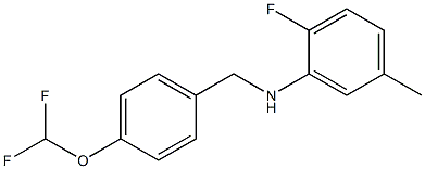 N-{[4-(difluoromethoxy)phenyl]methyl}-2-fluoro-5-methylaniline Struktur