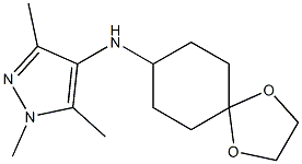 N-{1,4-dioxaspiro[4.5]decan-8-yl}-1,3,5-trimethyl-1H-pyrazol-4-amine Struktur