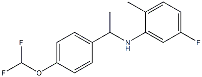 N-{1-[4-(difluoromethoxy)phenyl]ethyl}-5-fluoro-2-methylaniline Struktur