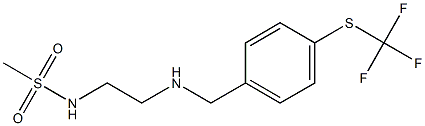 N-{2-[({4-[(trifluoromethyl)sulfanyl]phenyl}methyl)amino]ethyl}methanesulfonamide Struktur