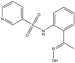 N-{2-[(1E)-N-hydroxyethanimidoyl]phenyl}pyridine-3-sulfonamide Struktur