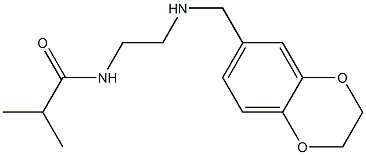 N-{2-[(2,3-dihydro-1,4-benzodioxin-6-ylmethyl)amino]ethyl}-2-methylpropanamide Struktur