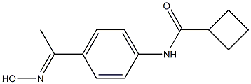 N-{4-[(1E)-N-hydroxyethanimidoyl]phenyl}cyclobutanecarboxamide Struktur