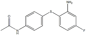 N-{4-[(2-amino-4-fluorophenyl)sulfanyl]phenyl}acetamide Struktur