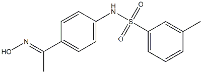 N-{4-[1-(hydroxyimino)ethyl]phenyl}-3-methylbenzene-1-sulfonamide Struktur