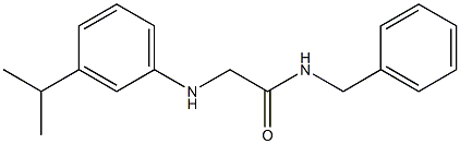 N-benzyl-2-{[3-(propan-2-yl)phenyl]amino}acetamide Struktur