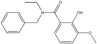 N-benzyl-N-ethyl-2-hydroxy-3-methoxybenzamide Struktur