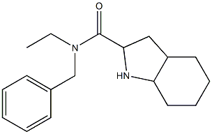 N-benzyl-N-ethyl-octahydro-1H-indole-2-carboxamide Struktur