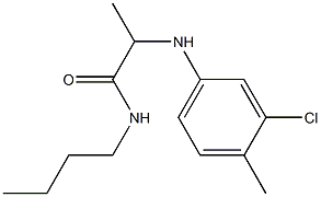 N-butyl-2-[(3-chloro-4-methylphenyl)amino]propanamide Struktur