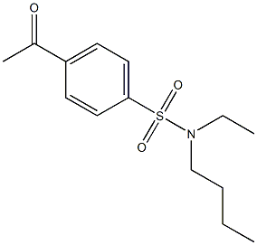 N-butyl-4-acetyl-N-ethylbenzene-1-sulfonamide Struktur