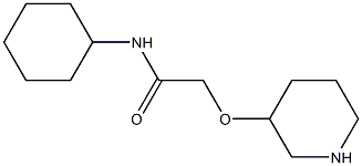 N-cyclohexyl-2-(piperidin-3-yloxy)acetamide Struktur