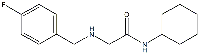 N-cyclohexyl-2-{[(4-fluorophenyl)methyl]amino}acetamide Struktur