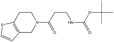 tert-butyl N-(3-oxo-3-{4H,5H,6H,7H-thieno[3,2-c]pyridin-5-yl}propyl)carbamate Struktur