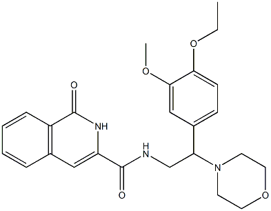 3-Isoquinolinecarboxamide,  N-[2-(4-ethoxy-3-methoxyphenyl)-2-(4-morpholinyl)ethyl]-1,2-dihydro-1-oxo- Struktur