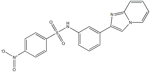 4-nitro-N-(3-imidazo[1,2-a]pyridin-2-ylphenyl)benzenesulfonamide Struktur