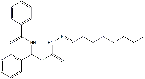 N-[3-(2-octylidenehydrazino)-3-oxo-1-phenylpropyl]benzamide Struktur