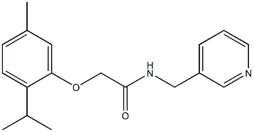 2-(2-isopropyl-5-methylphenoxy)-N-(3-pyridinylmethyl)acetamide Struktur