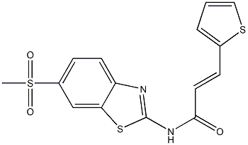 N-[6-(methylsulfonyl)-1,3-benzothiazol-2-yl]-3-(2-thienyl)acrylamide Struktur