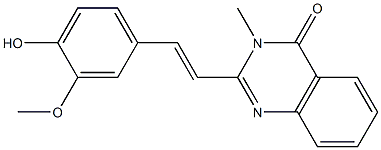 2-[2-(4-hydroxy-3-methoxyphenyl)vinyl]-3-methyl-4(3H)-quinazolinone Struktur