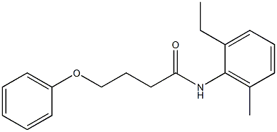 N-(2-ethyl-6-methylphenyl)-4-phenoxybutanamide Struktur