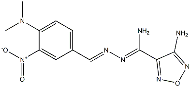 4-amino-N'-{4-(dimethylamino)-3-nitrobenzylidene}-1,2,5-oxadiazole-3-carbohydrazonamide Struktur