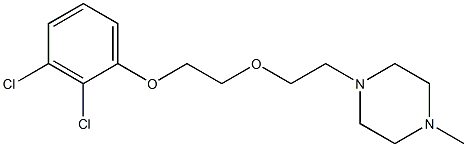 1-{2-[2-(2,3-dichlorophenoxy)ethoxy]ethyl}-4-methylpiperazine Struktur