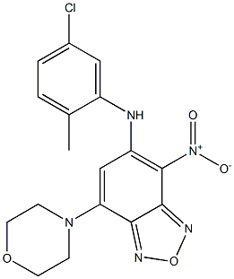 5-(5-chloro-2-methylanilino)-4-nitro-7-(4-morpholinyl)-2,1,3-benzoxadiazole Struktur