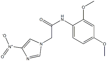 N-(2,4-dimethoxyphenyl)-2-{4-nitro-1H-imidazol-1-yl}acetamide Struktur