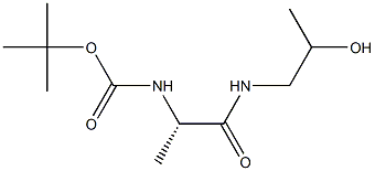 Boc-L-alanine  (2S)-2-hydroxylpropylamide Struktur