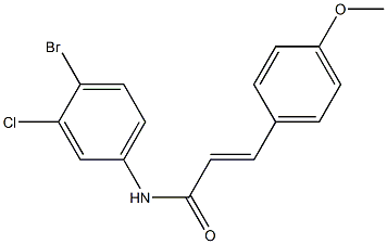 (E)-N-(4-bromo-3-chlorophenyl)-3-(4-methoxyphenyl)-2-propenamide Struktur