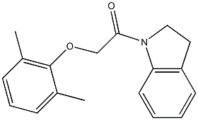 1-(2,3-dihydro-1H-indol-1-yl)-2-(2,6-dimethylphenoxy)-1-ethanone Struktur