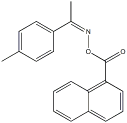 N-[(Z)-1-(4-methylphenyl)ethylidene]-N-(1-naphthoyloxy)amine Struktur